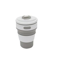 Mug Plegable de Silicona Gris y Blanco 350ml