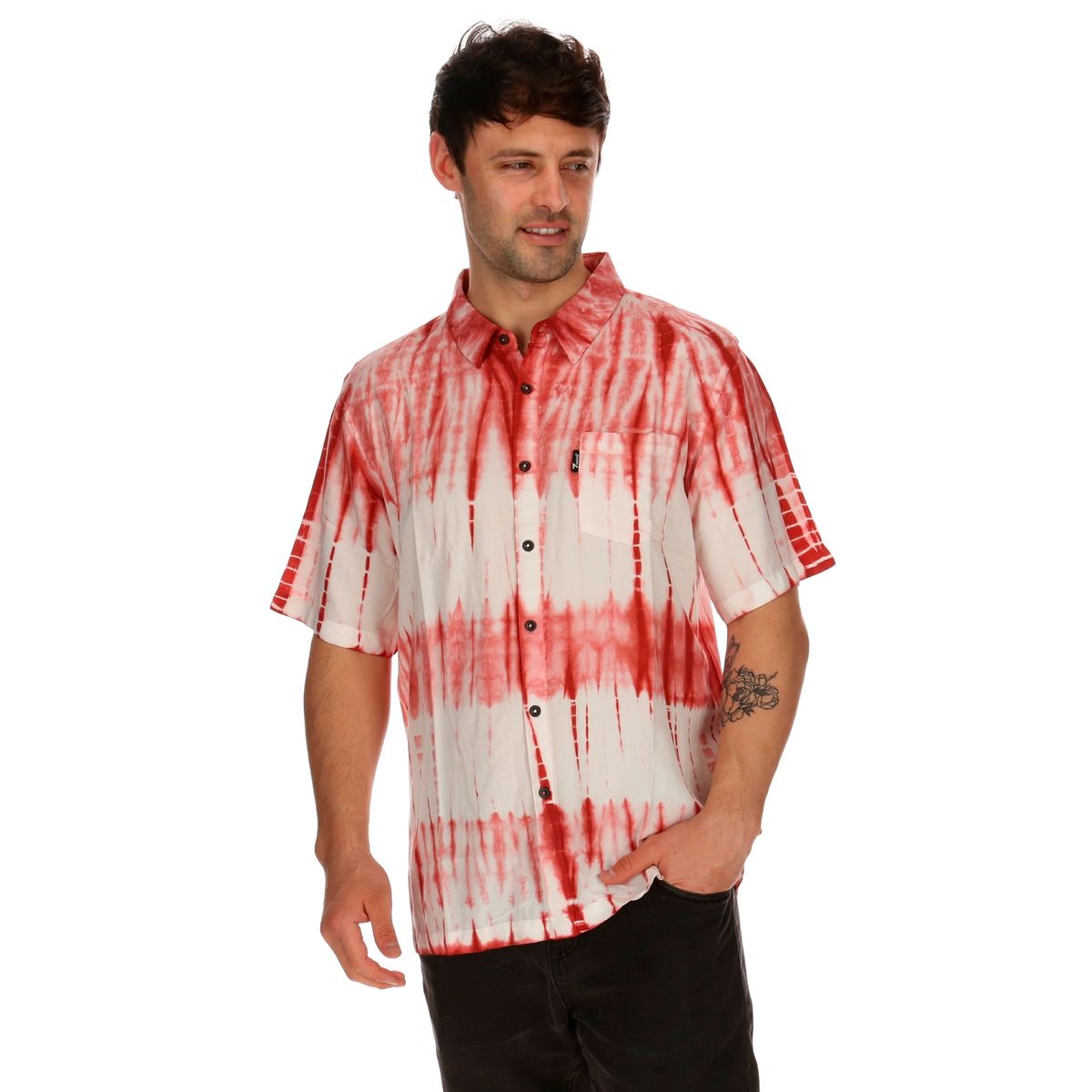 7VEINTE - Camisa M/C Hombre Tide Dye Ss Rojo 7Veinte 7VEINTE
