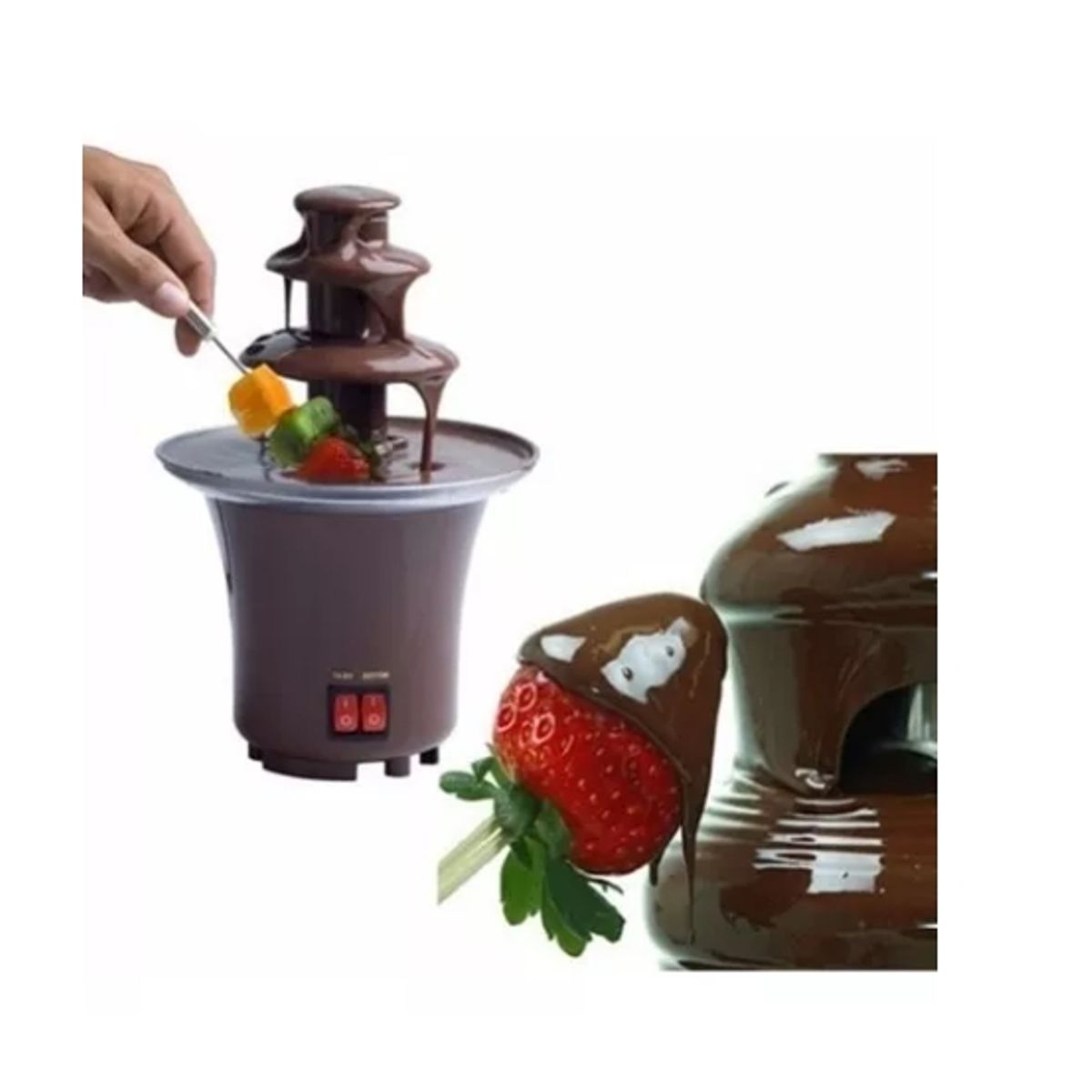 OFERTABKN - Pack X2 Mini Cascada Chocolate 3 Pisos, Fuente, Fondue, Boda