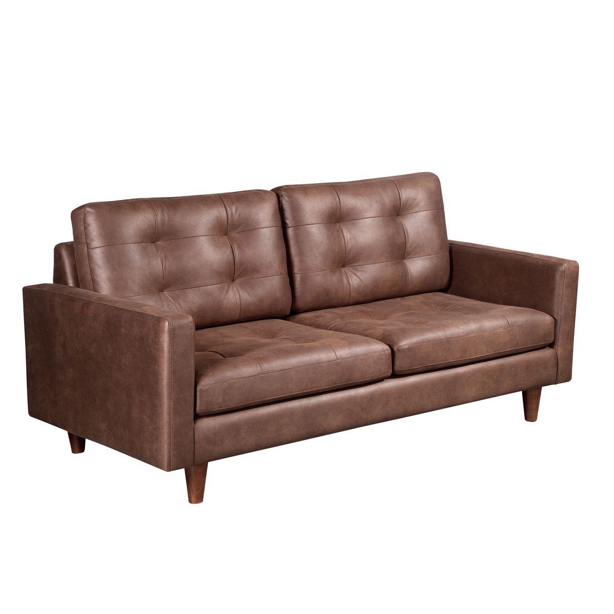 LATAM HOME - Sofá Latam Home Napoles 3 Cuerpos Café Moro Patas Madera