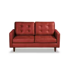 LATAM HOME - Sofá Napoles 2 Cuerpos Cuero Kentucky Rojo