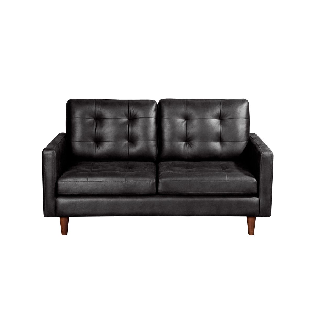 LATAM HOME - Sofá Latam Home Napoles 2C Negro Cuero Kentucky