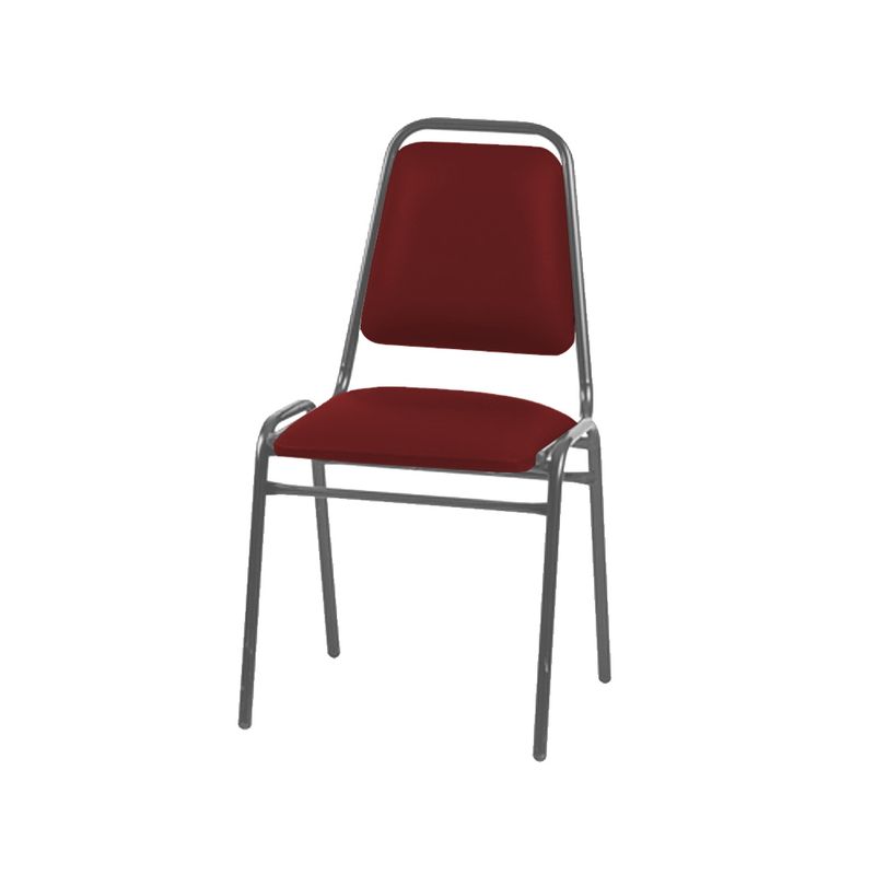 INCATEX - Silla Auditorio Tapizada Burdeo Metalizada