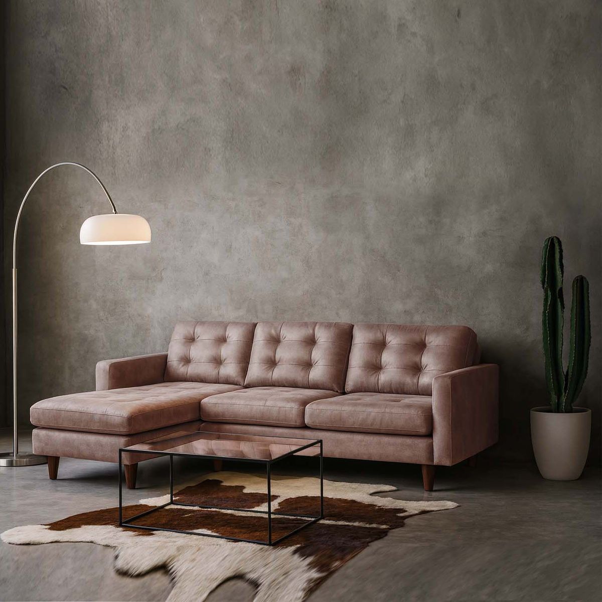 LATAM HOME - Sofá Seccional Latam Home Napoles 5 Cuerpos Beige