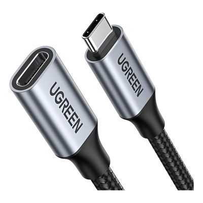 Imagen 2 del producto Cable Extension Pro Usb C Hembra - Usb C Macho 5a 10gbps 1m Negro 4