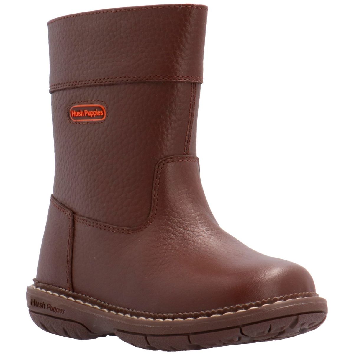 HUSH PUPPIES - Bota Cuero Niño New Yuma Café HUSH PUPPIES
