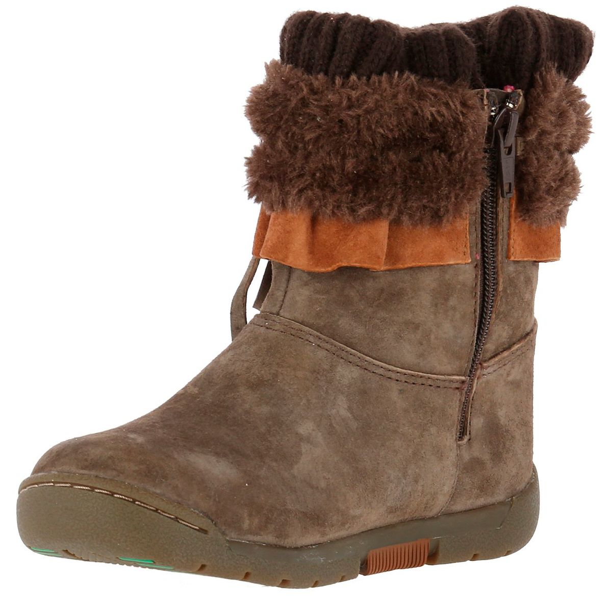 HUSH PUPPIES - Bota Cuero Niña Macarron Café HUSH PUPPIES