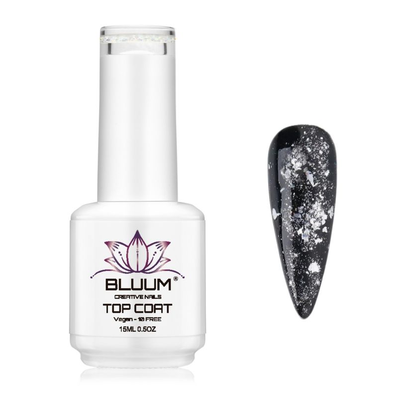 BLUUM - Top Coat Profesional Bluum 15ml Con Microfoils 02