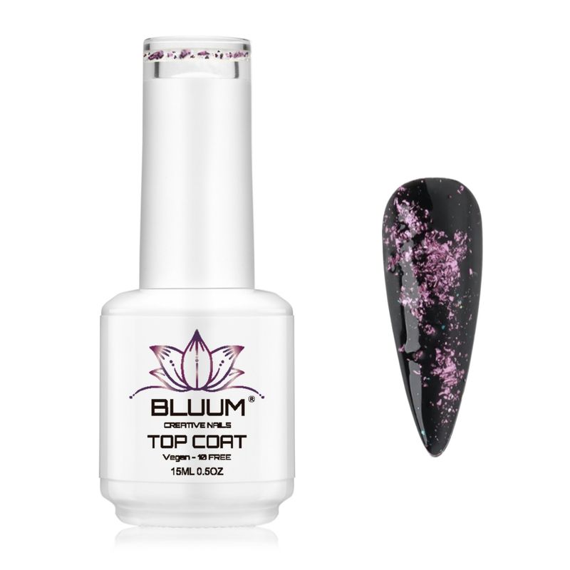 BLUUM - Top Coat Profesional Bluum 15ml Con Microfoils 03…