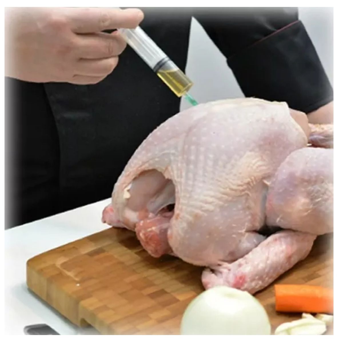 GENERICO - Jeringa Para Pollos Carnes Cocina Repostería Asados 20 Ml