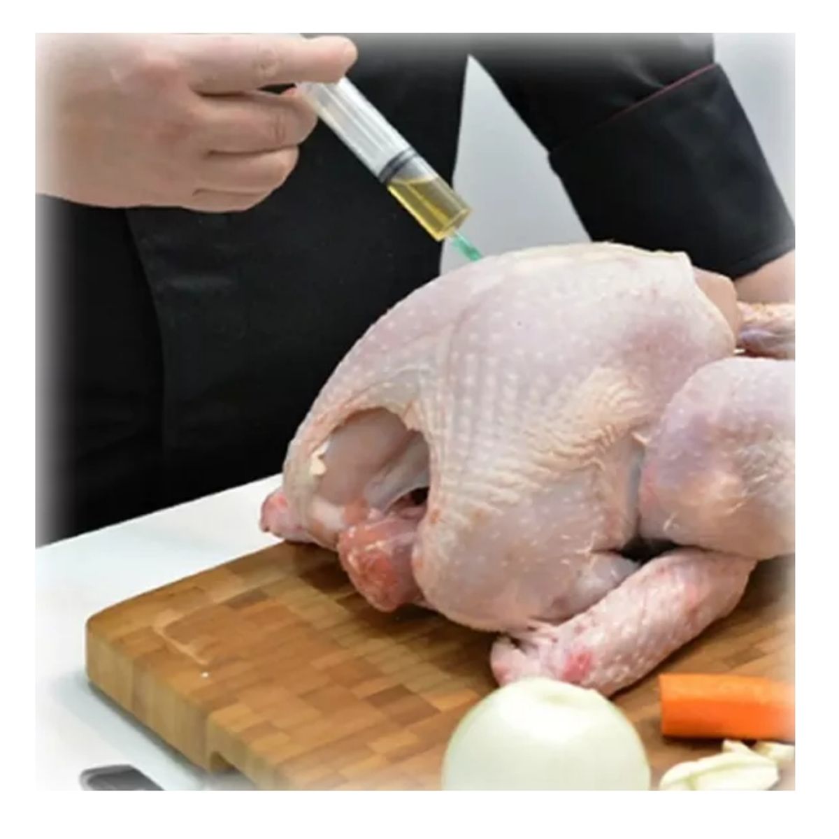 GENERICO - Jeringa Para Pollos Carnes Cocina Repostería Asados 50 Ml