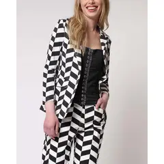 MOMCHIC - Bleazer Cotton Liocel Estampado Rombo