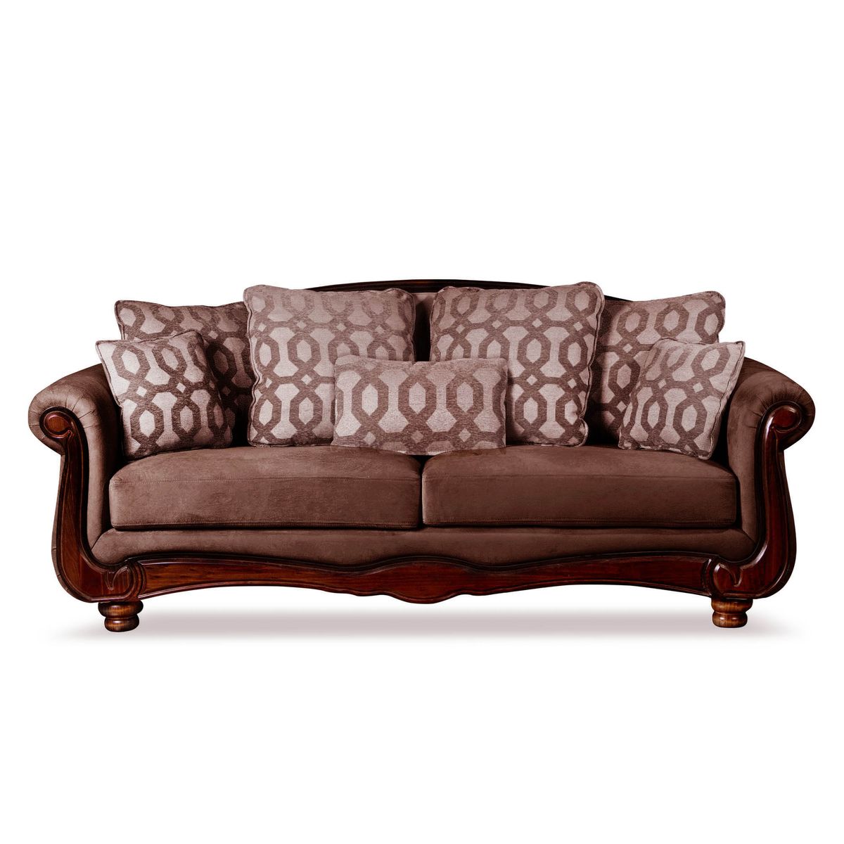 LATAM HOME - Sofa Catania 3 Cuerpos Clásico Tela Velvet