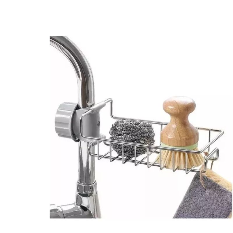 GENERICO - Rejilla Escurridor Esponja Soporte Grifo Organizador Rack