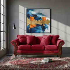 LATAM HOME - Sofá Rimini 3 Cuerpos Tela Velvet
