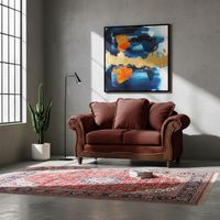 Sofá Rimini 3 Cuerpos Tela Velvet Chocolate