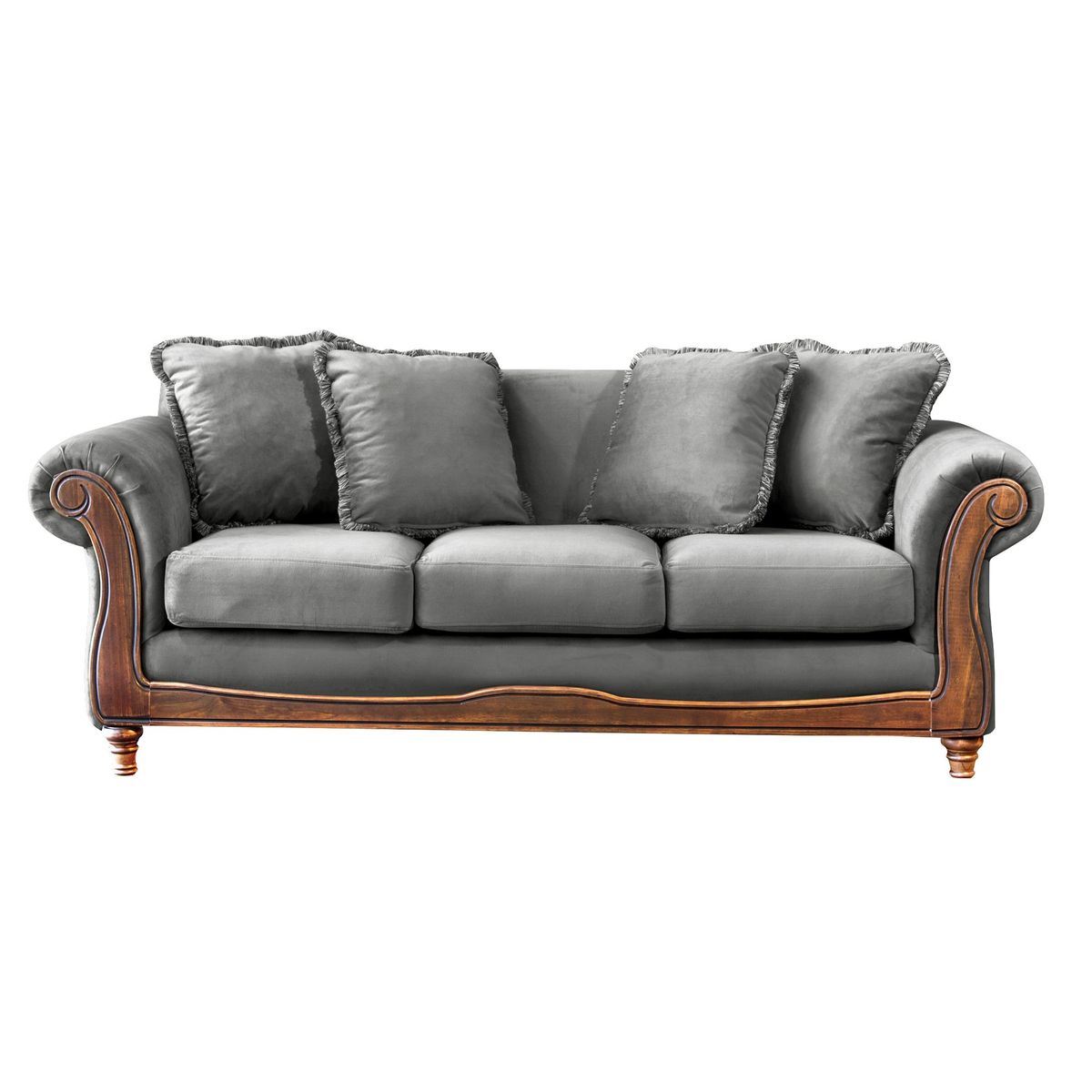 LATAM HOME - Sofá Latam Home Rimini 3 Cuerpos Gris