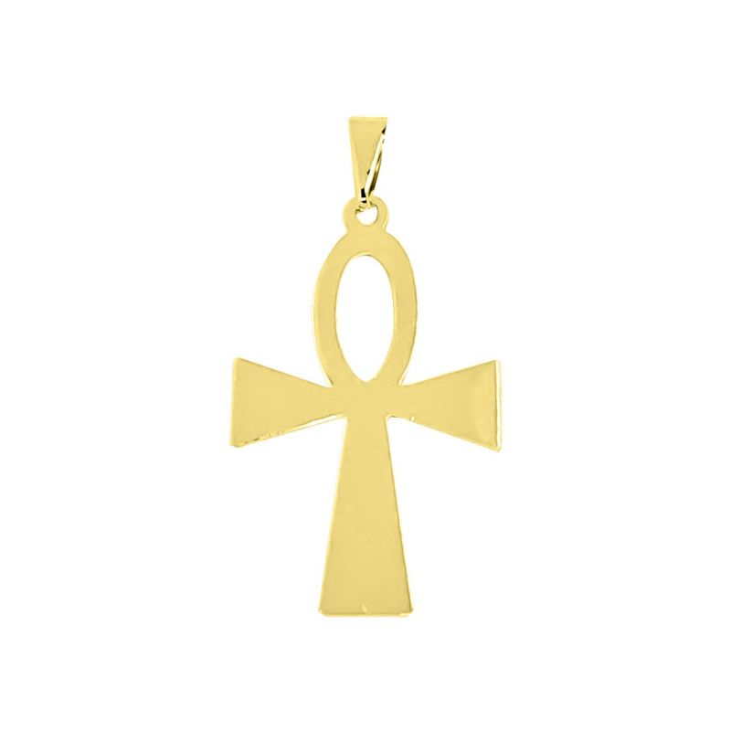 ANDREA COGGIOLA JOYAS - Colgante Cruz Egipcia Enchapado Oro 18K