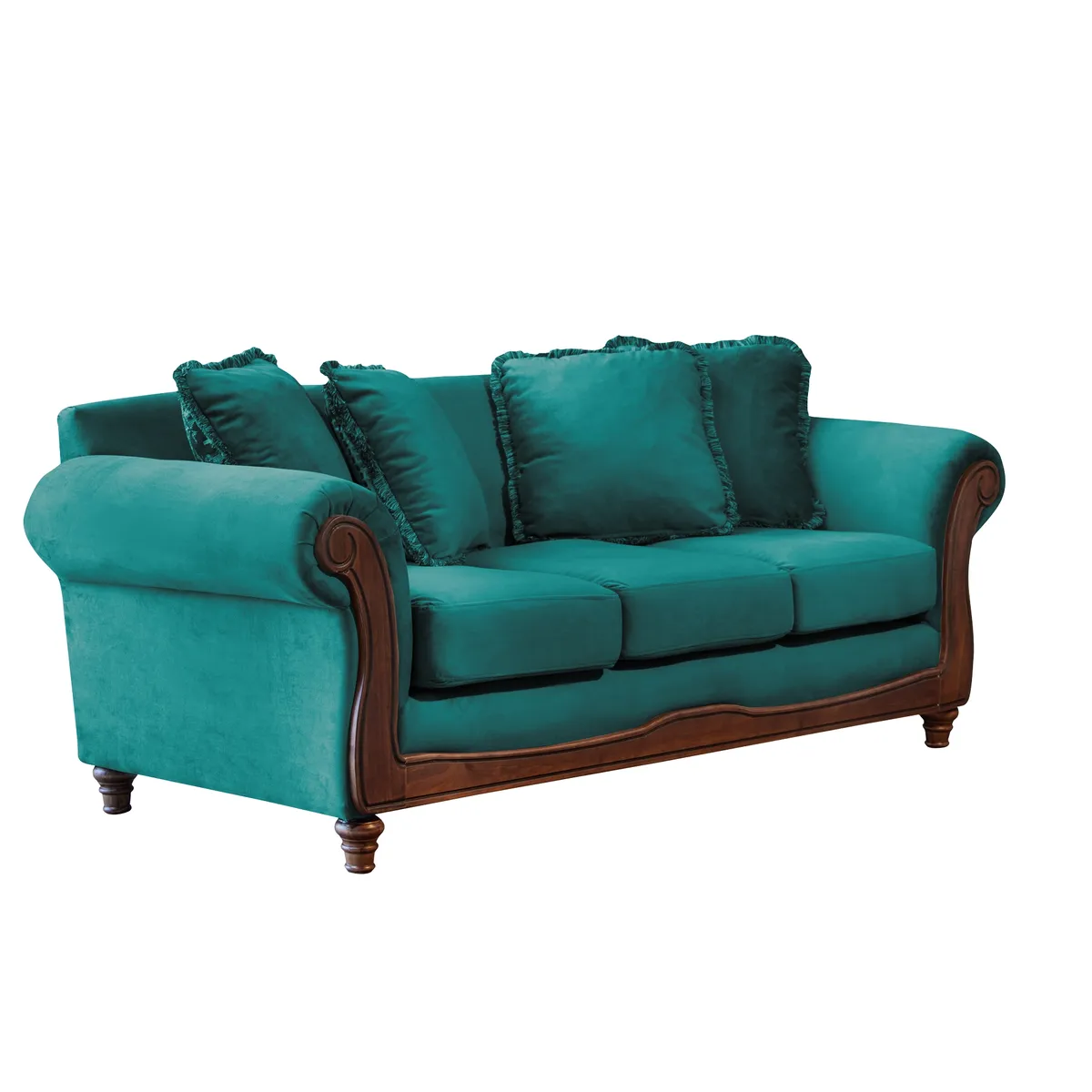 LATAM HOME - Sofá Latam Home Rimini 3 Cuerpos Turquesa