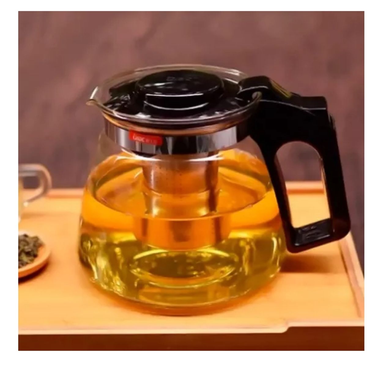 GENERICO - Tetera Vidrio Infusor Set 4 Tazas Cristal 150 Ml