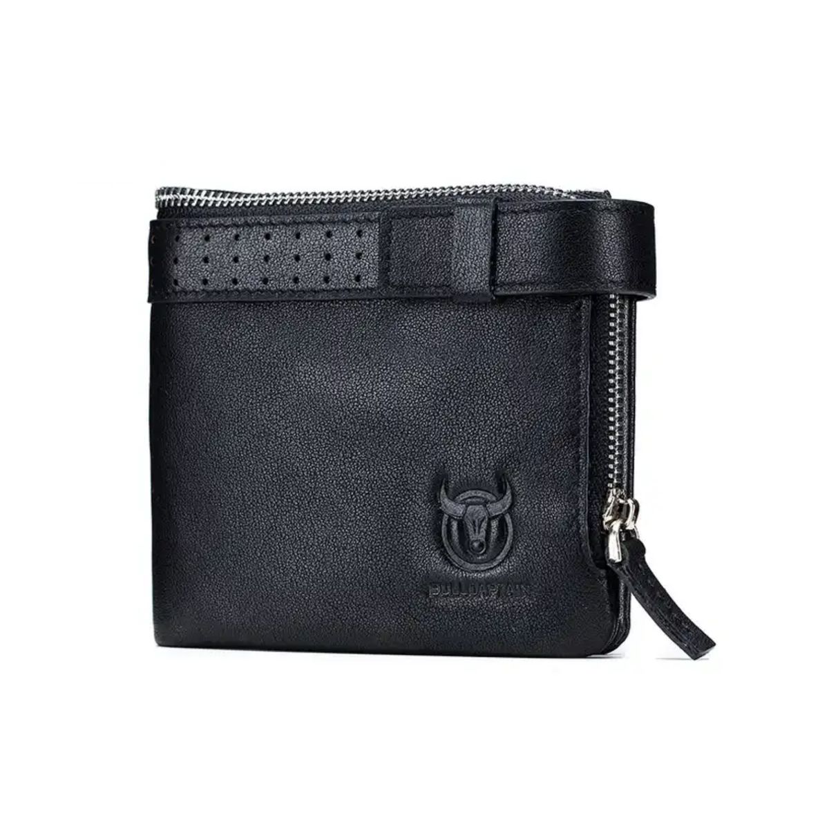 GENERICO - Billetera cuero genuino Bull Captain protec RFID mod Buff