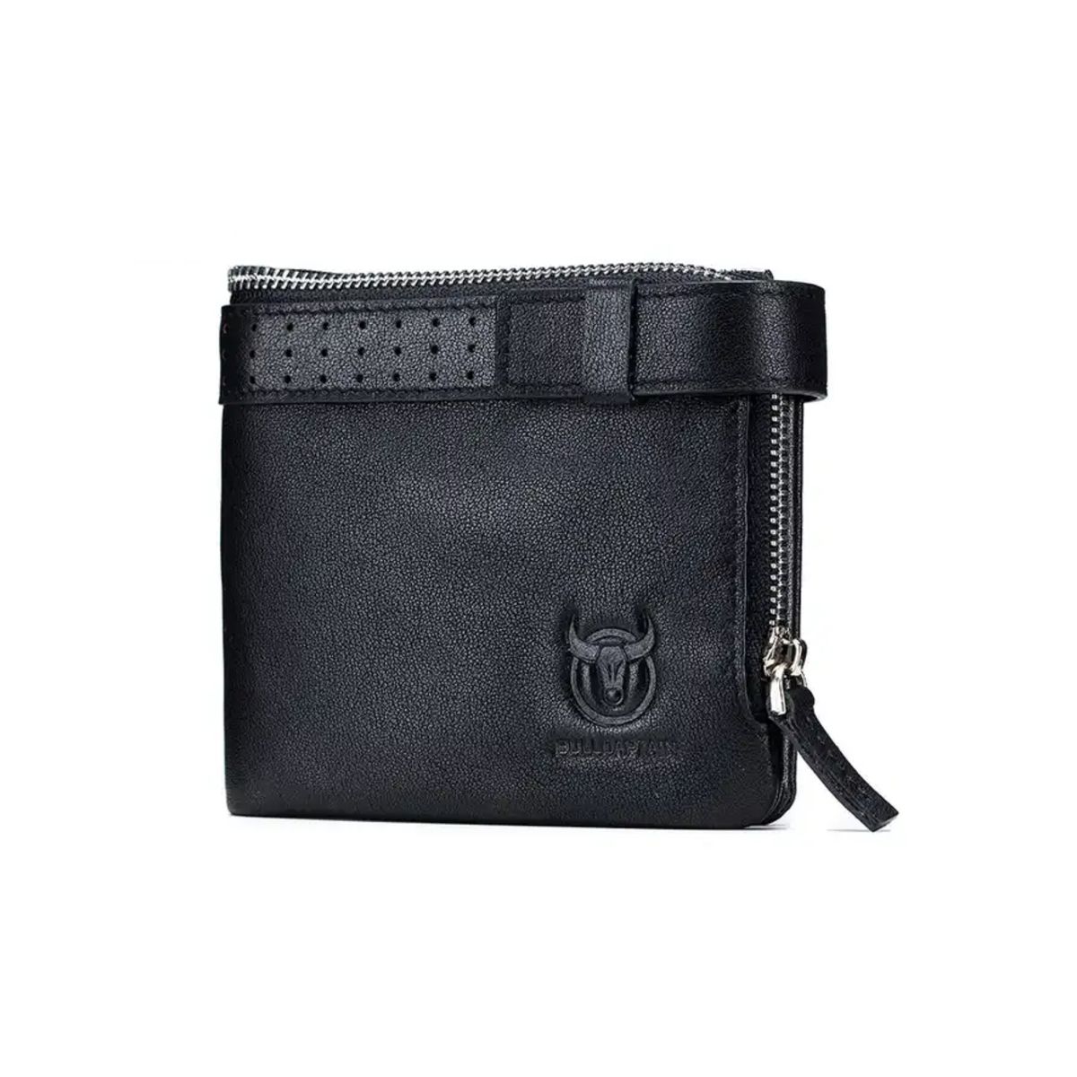 GENERICO - Billetera cuero genuino Bull Captain protec RFID mod Buff