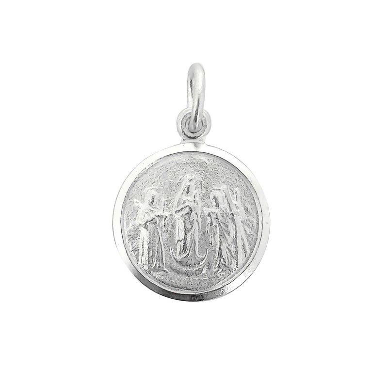 ANDREA COGGIOLA JOYAS - Colgante Medalla Santísima Trinidad 14mm Plata Fina 925
