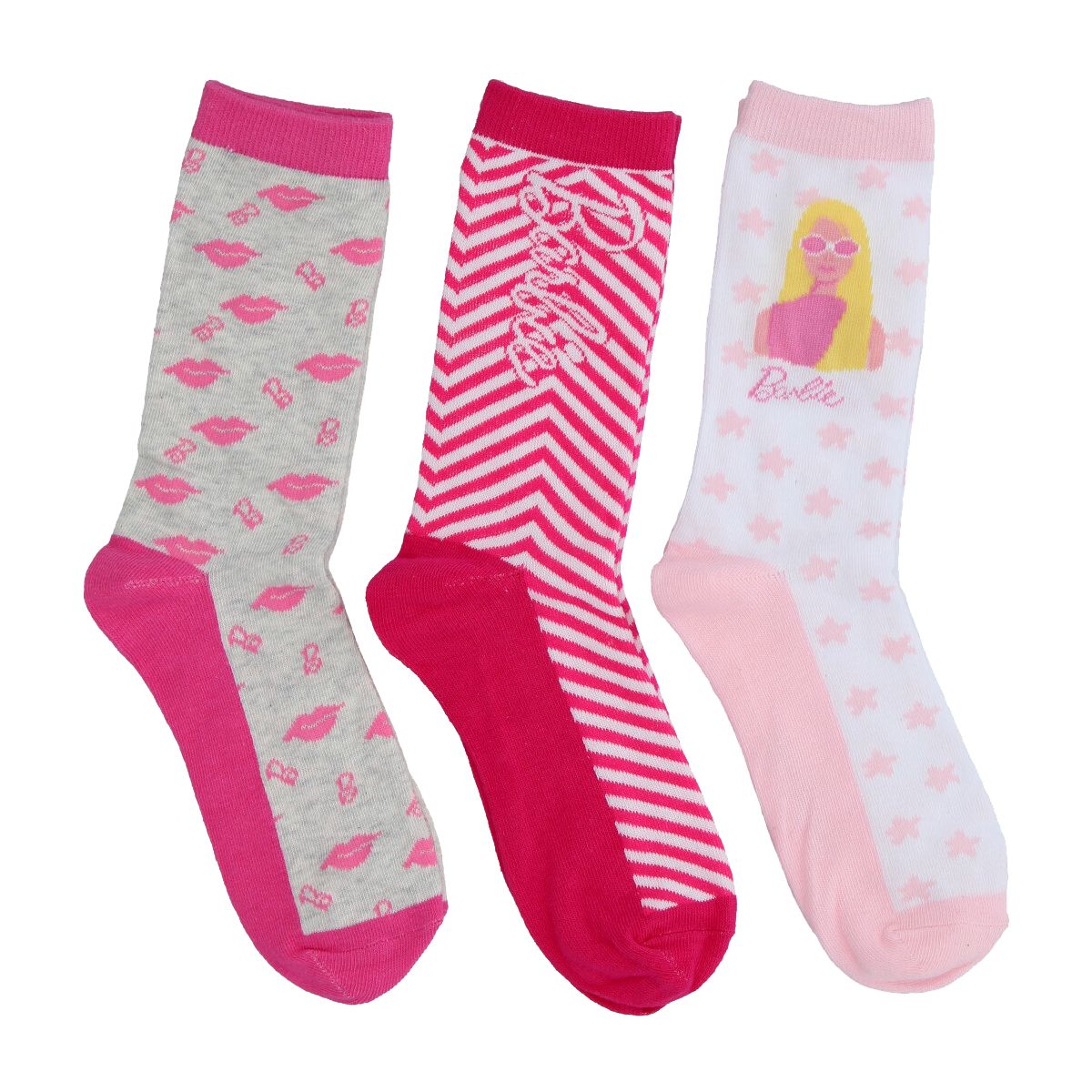 BARBIE - Calcetines Tripack Barbie N°35-40