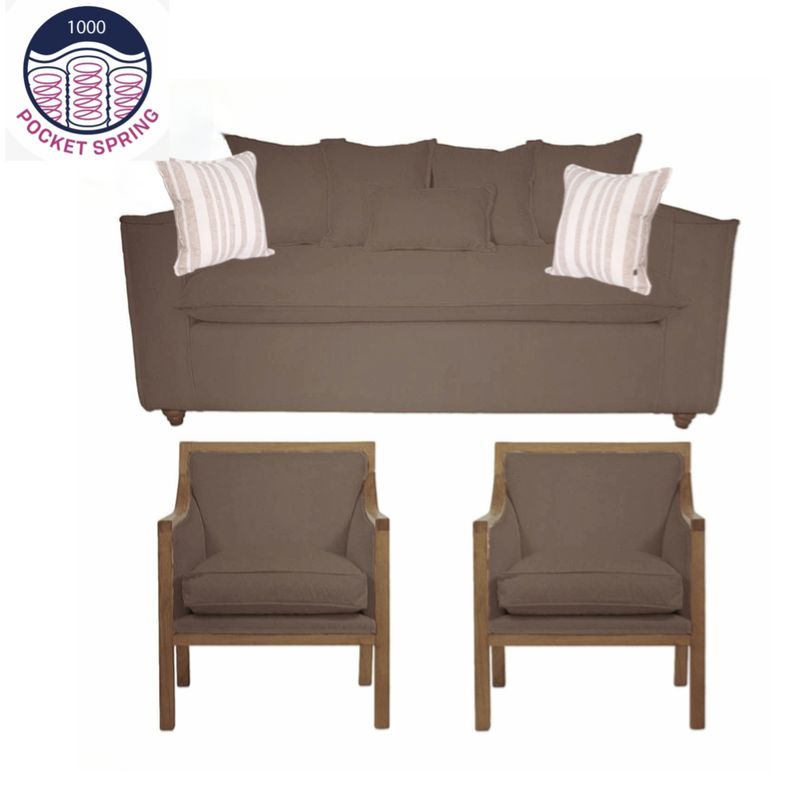 SITIAL HOME - Living  311,Domenico Sofá y Sillones tipo Sitial  Café