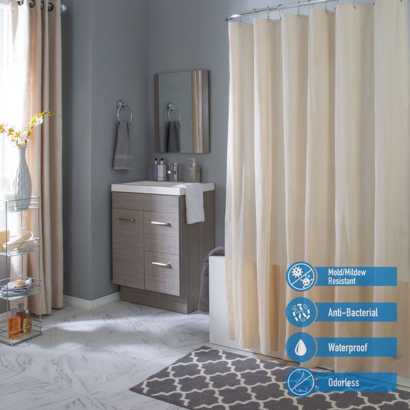 CAP DOR - Forro Cortina De Baño Beige PVC 183 x 183