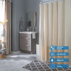 CAP DOR - Forro Cortina De Baño Beige PVC 183 x 183