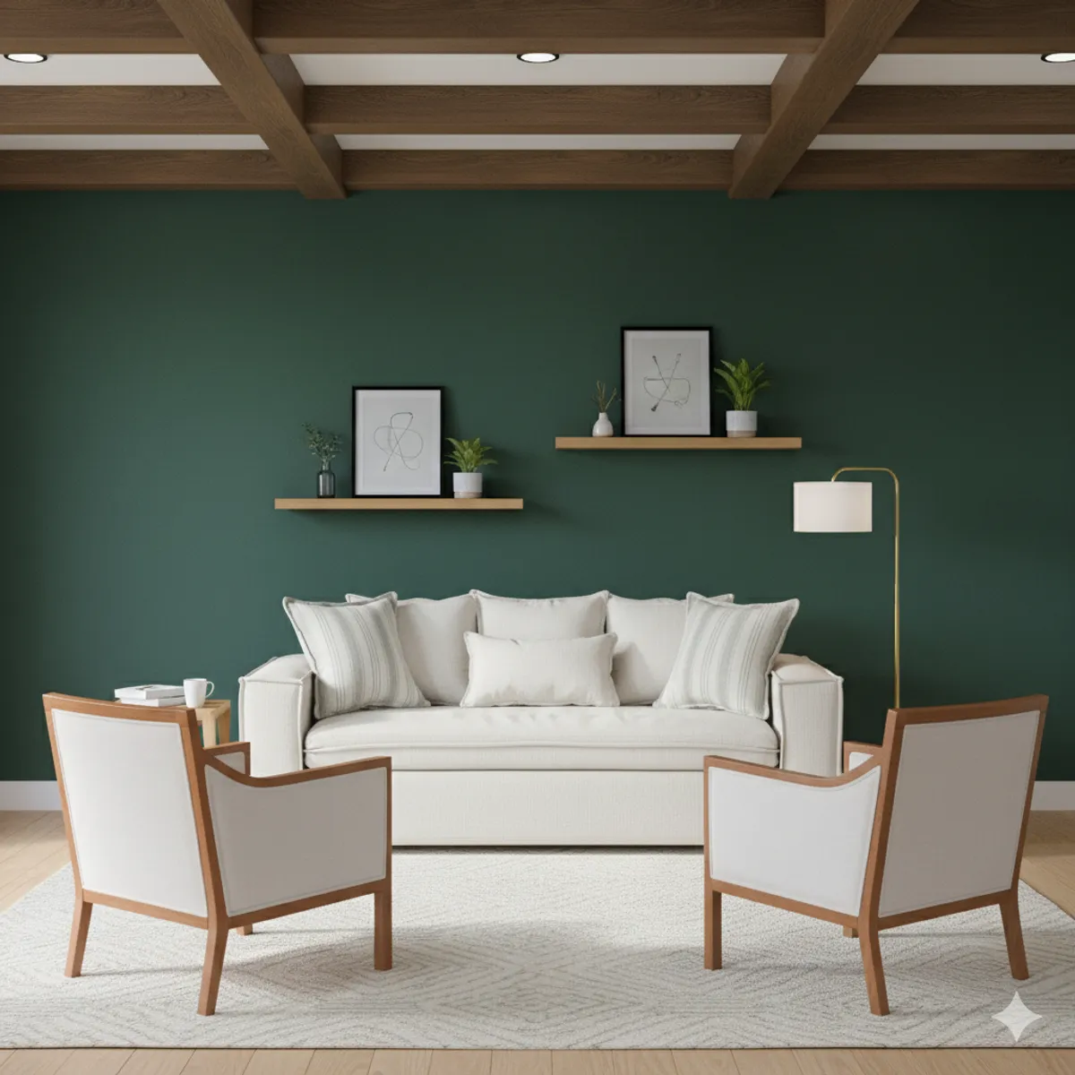 SITIAL HOME - Living 311 Domenico Blanco Bone Sofá 3 cuerpos Resortes + 2 sitiales