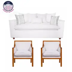 SITIAL HOME - Living 311,Domenico Sofá y Sillones tipo Sitial Color Blanco Hueso