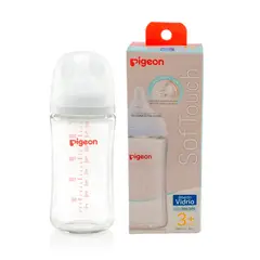 PIGEON - Mamadera De Vidrio Boca Ancha 240 Ml