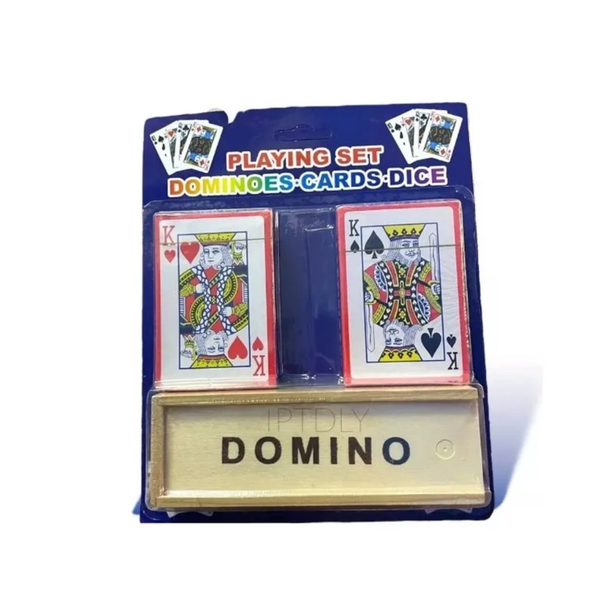 GENERICO - Set Juegos De Mesa Naipes y Domino Juego Azar Madera
