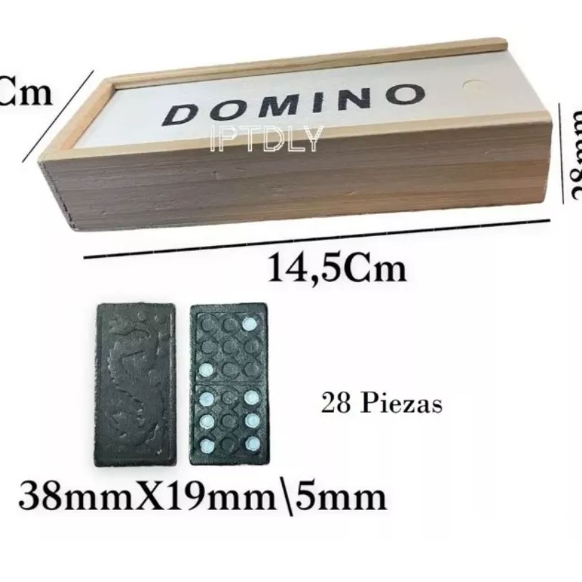 GENERICO - Set Juegos De Mesa Naipes y Domino Juego Azar Madera