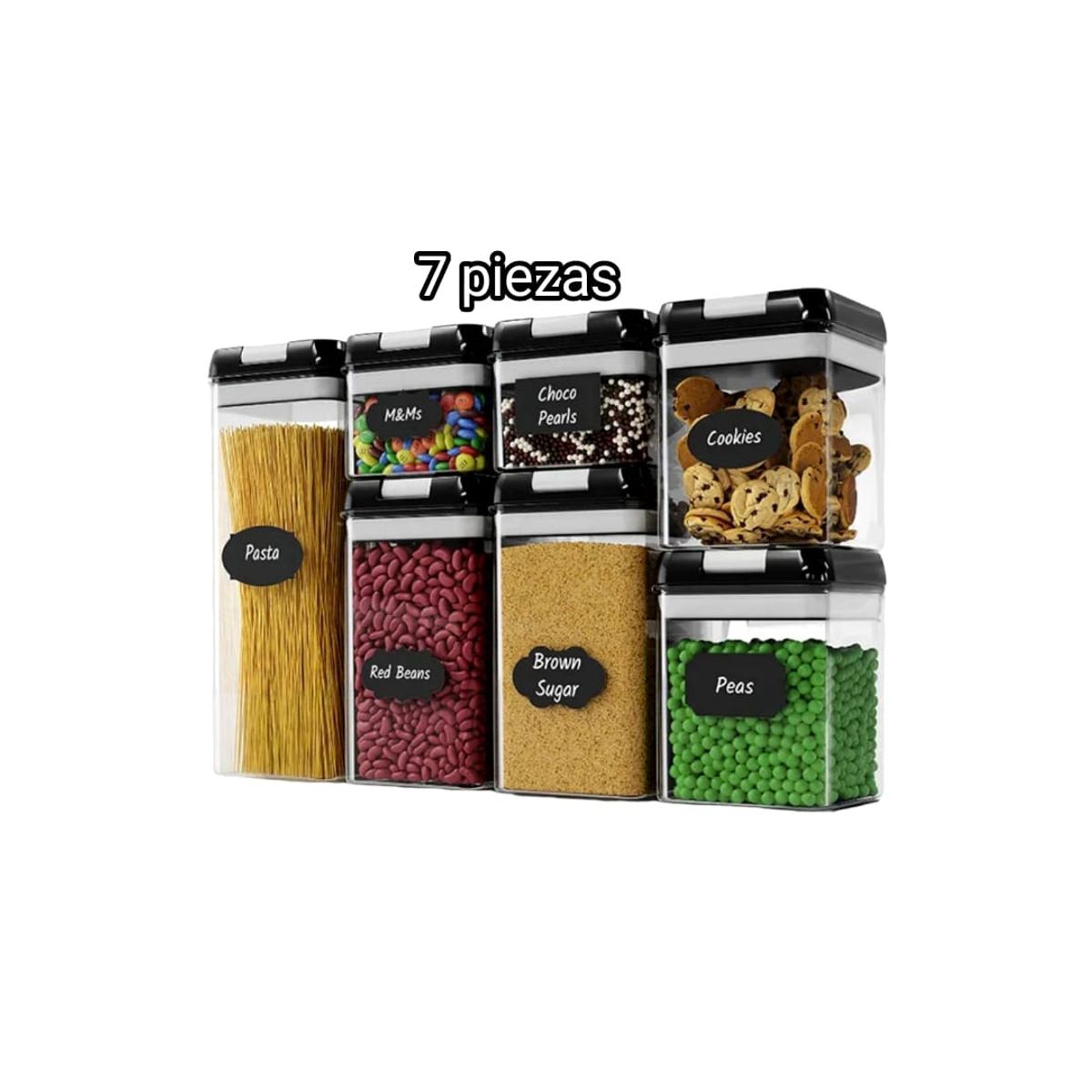 GENERICO - Contenedor Herméticos De Almacenamiento De Alimentos 7unid