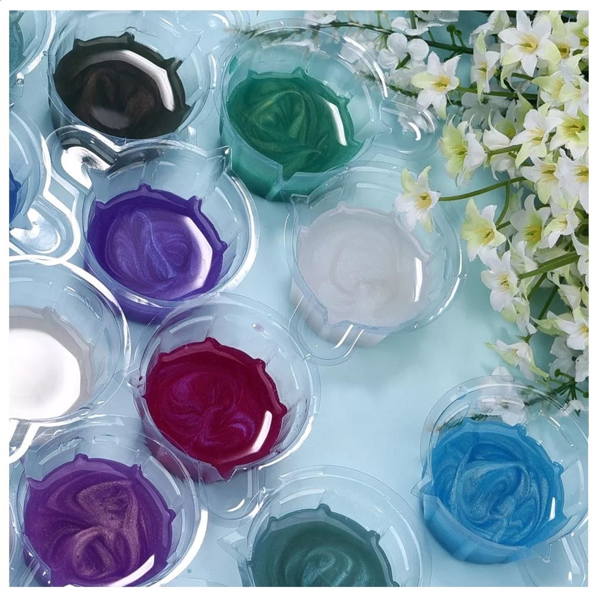 GENERICO - Pigmento Para Resina Uv Metalico Perlado Epóxica 16 Colores