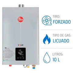 RHEEM - Calefont 10 litros Gas licuado Tiro forzado