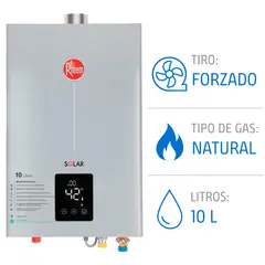 RHEEM - Calefont 10 litros Gas natural Tiro forzado
