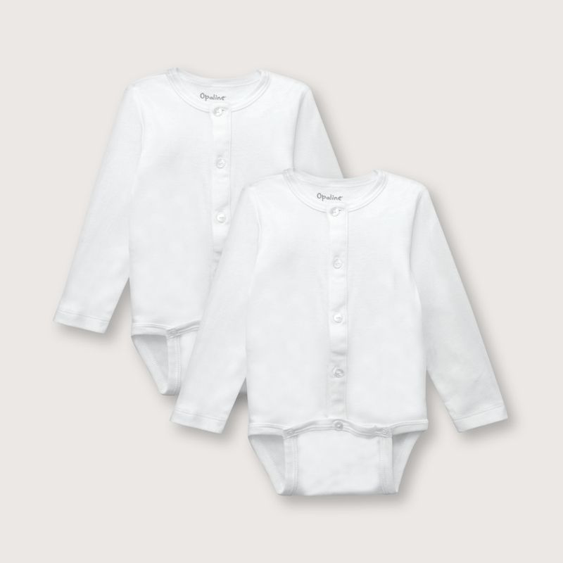 OPALINE - Body de niño body broche al medio blanco PR a 2A