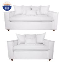 Living, Domenico 3 2 Sofá 3 y 2 Cuerpos Blanco Hueso