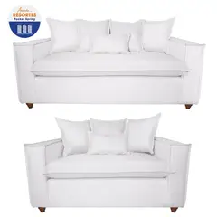 SITIAL HOME - Living, Domenico 3 2 Sofá 3 y 2 Cuerpos Blanco Hueso