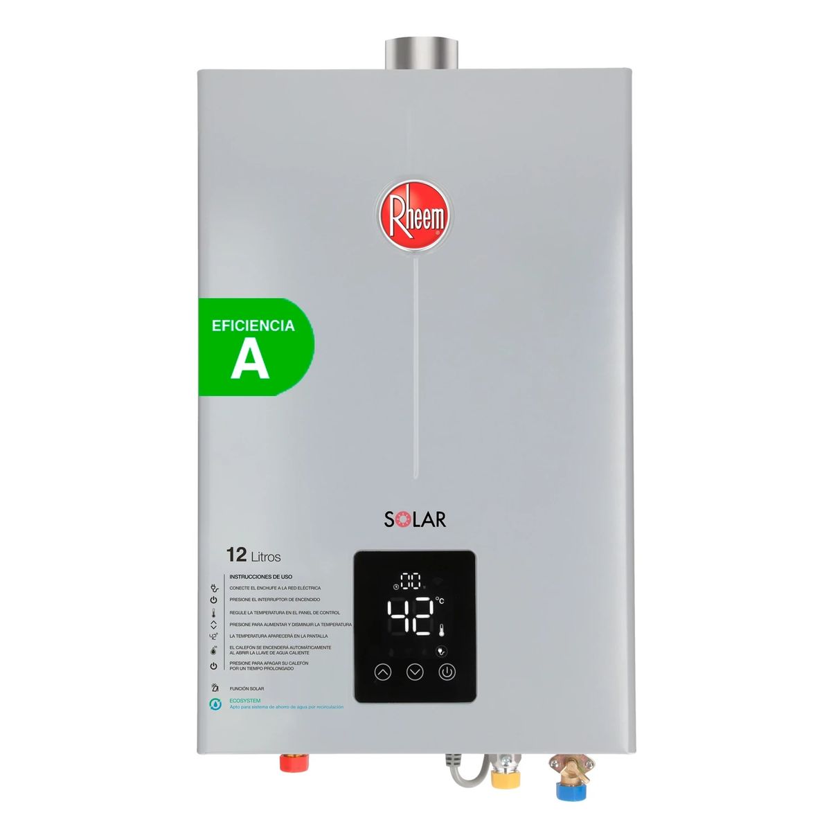 RHEEM - Calefont 12 litros Gas natural Tiro forzado Rheem
