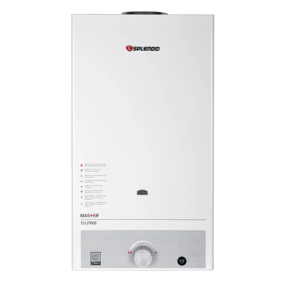 SPLENDID - Calefont 13 litros Gas licuado Tiro natural Splendid