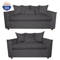 Living,Domenico 3 2 Sofá 3 y 2 Cuerpos Color Gris Marengo Full Confort