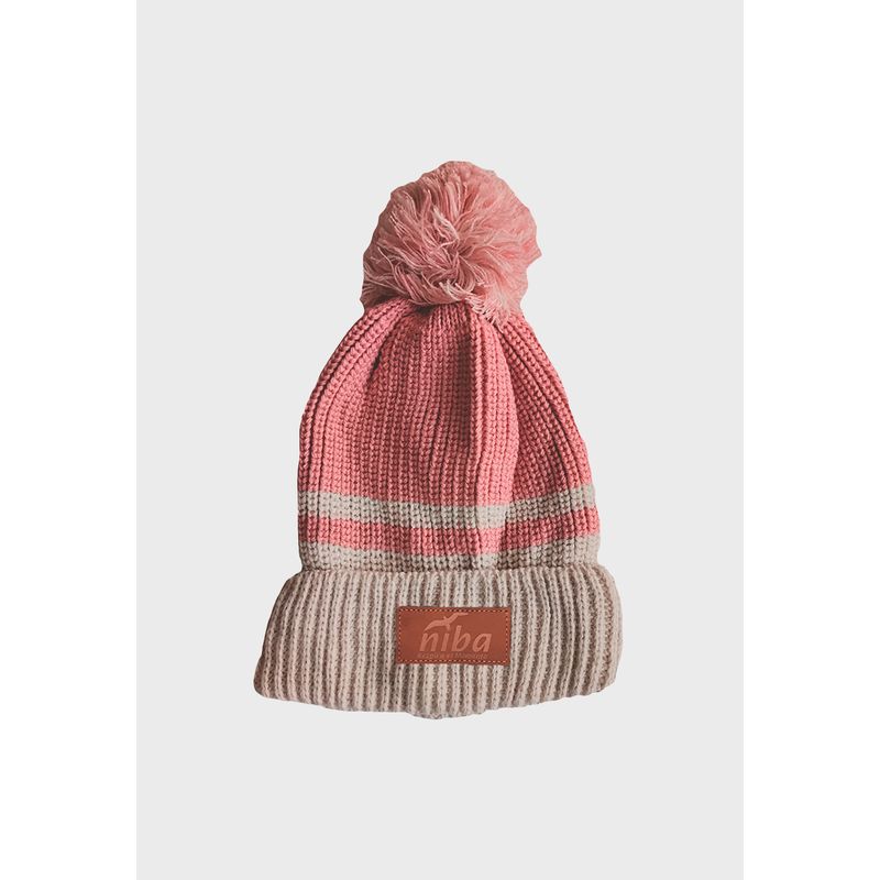 NIBA - Gorro Lana Laguna Dial Blanco Rosa Niba