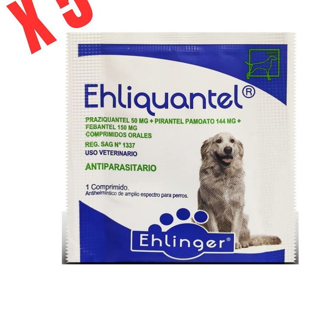 EHLINGER - Ehliquantel Antiparasitario Interno 5 Comprimidos