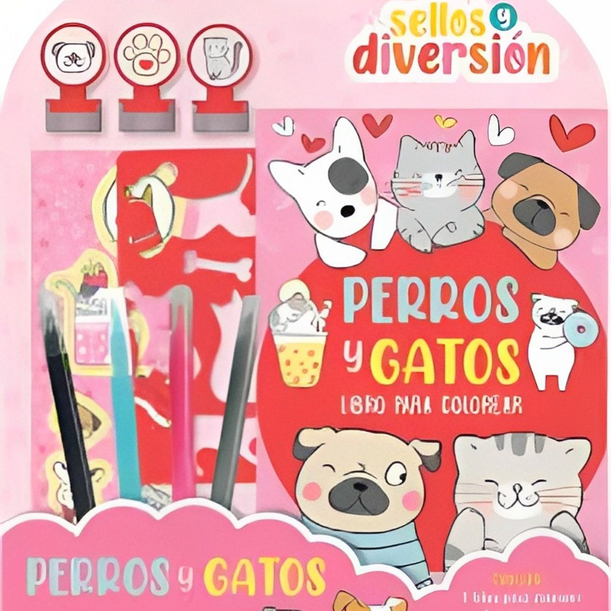 TOP10BOOKS - LIBRO Sellos Y Diversión Perros Y Gatos - Sellos Y Diversión Perros Y Gatos