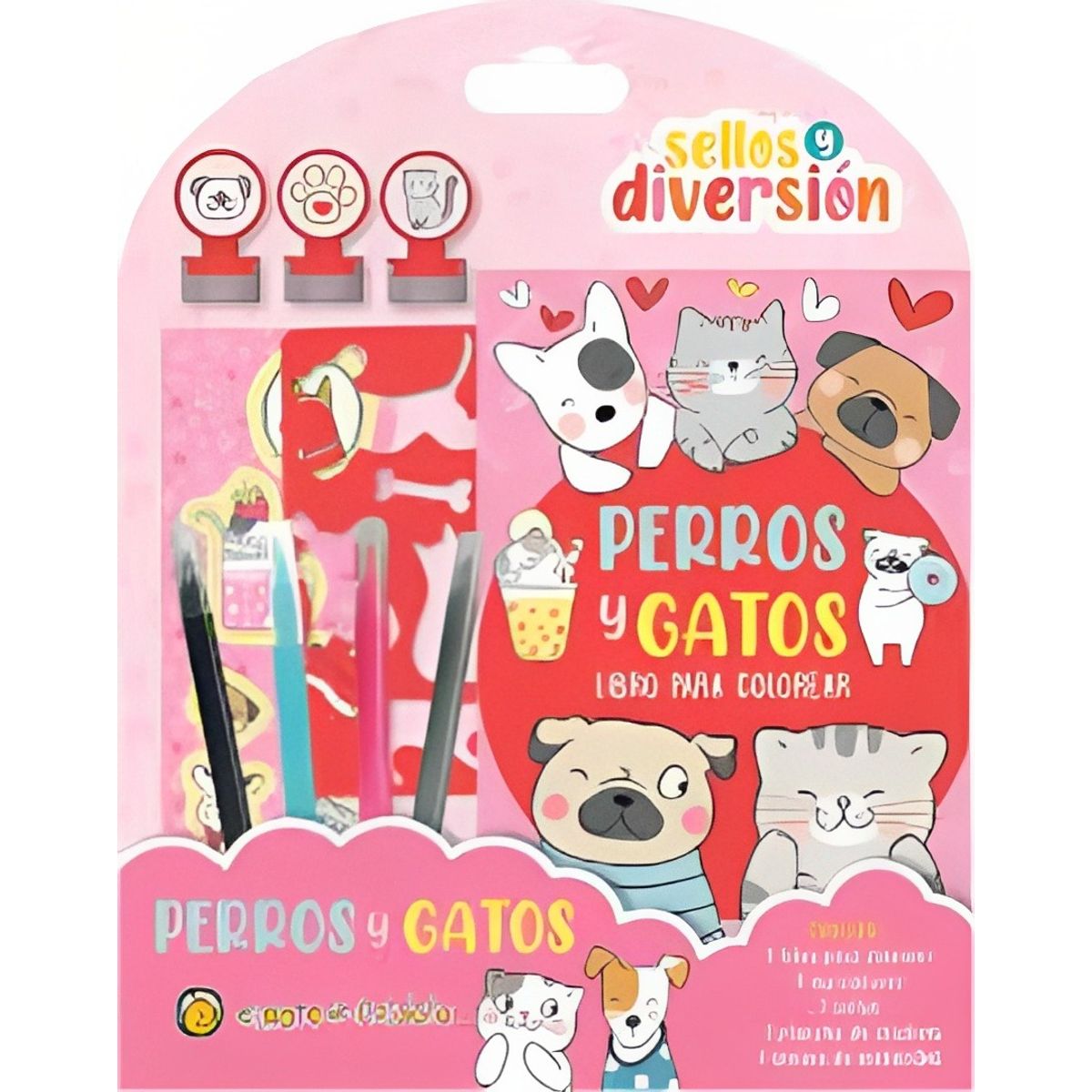 TOP10BOOKS - LIBRO Sellos Y Diversión Perros Y Gatos - Sellos Y Diversión Perros Y Gatos